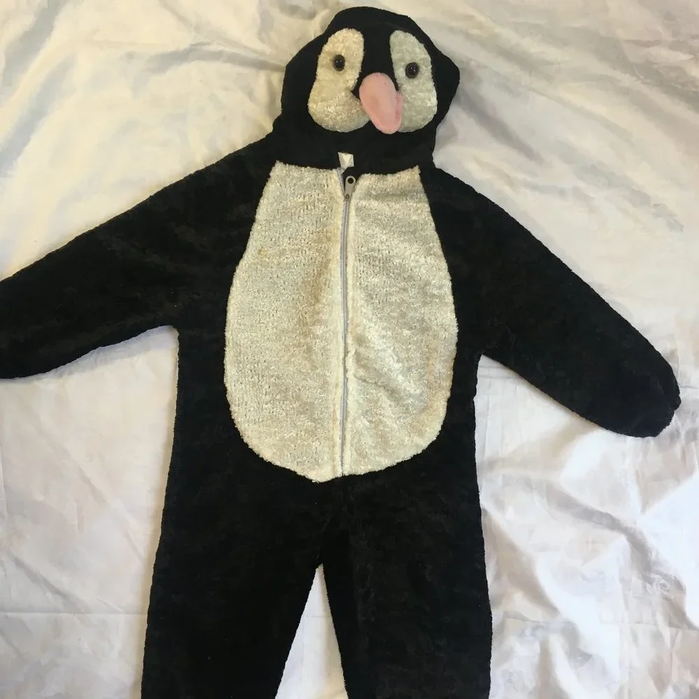 Kids Girls Size 4/5 Plush Cute Penguin Animal Bird Fancy Dress Costume Unisex - Picture 6 of 10